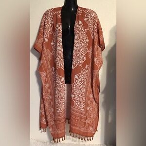 Women’s Cape/Kimono W/ Tassels.   One Size, Lightweight..